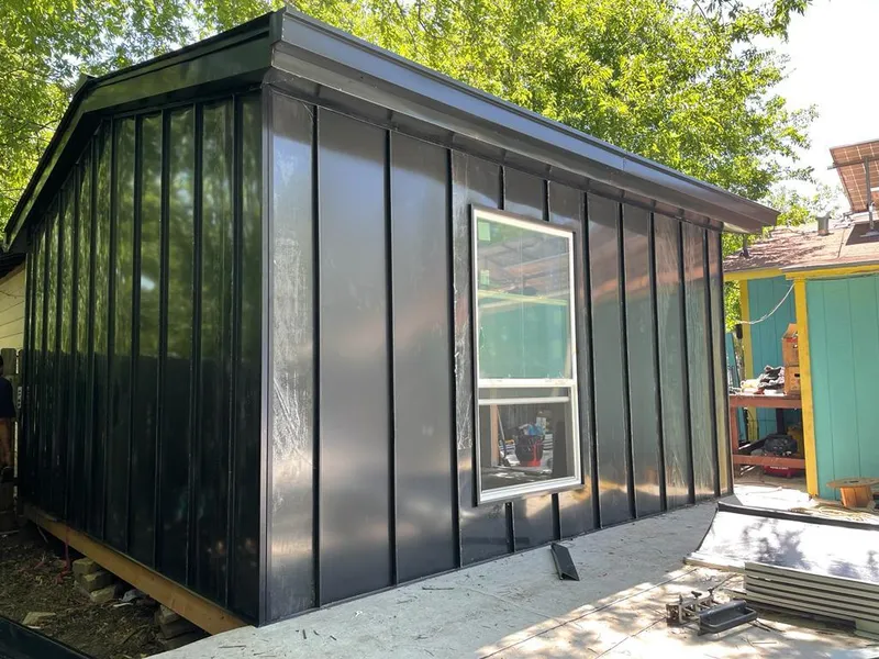 Black standing seam metal wall panels for Metal Roof Installation in Englewood Cliffs